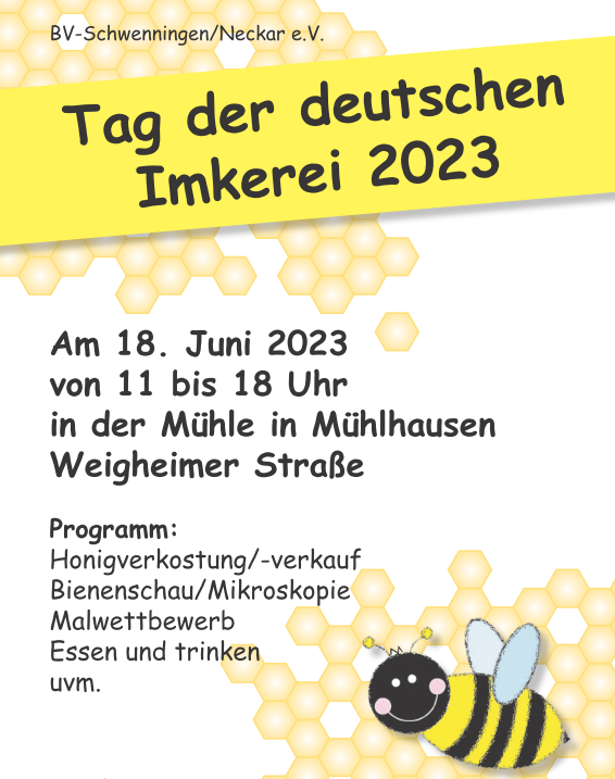 Werbeflyer Imker Sommerfest 2023